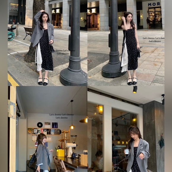 NEW Styled spotted layered dress two-way - Picture 1 of 7